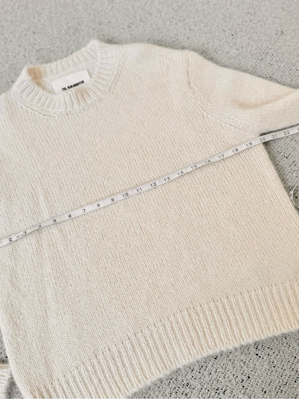 Jil Sander Beige Crewneck Knit Sweater Size 10 - Picture 6 of 10